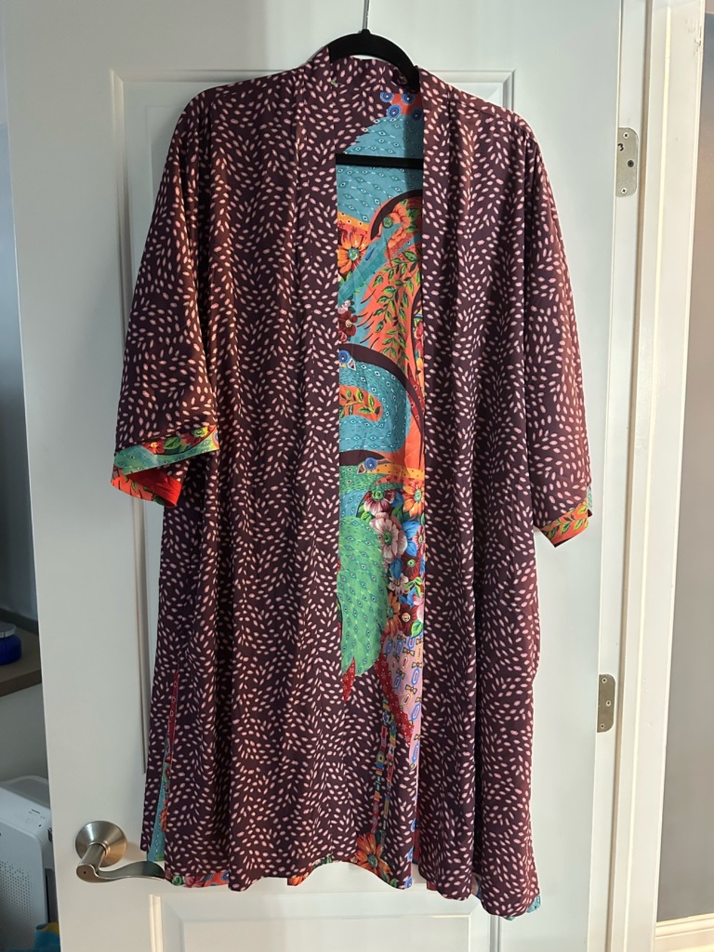 Chico's Duster with Geometric Print Reversible - Picture 5 of 6